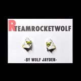 Browt pokemon earrings