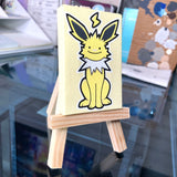 A Ditto Jolteon painting on a mini canvas