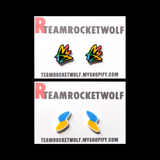 Various Pokemon Z-A themed earrings