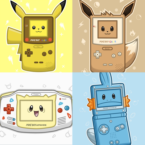 Poke Console Art Prints 5" x 7"