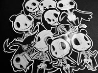 Skeleton Crossing Sticker Pack