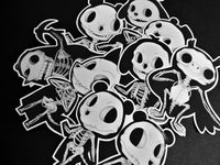 Skeleton Crossing Sticker Pack